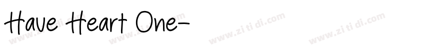 Have Heart One字体转换
